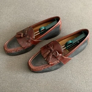 Johnston & Murphy Herren Halbschuhe Schuhe Braun Kiltie Quaste Mokassinnaht Leder 9 M - Bild 1 von 6