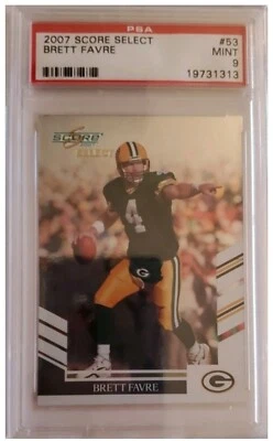 2007 Score Brett Favre SELECT card graded PSA 9 POP 2 - Image 1 of 2