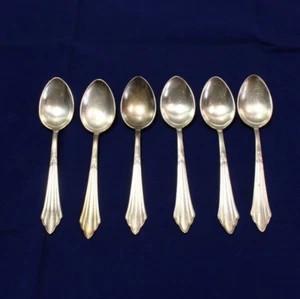 WMF sechs Kaffeelöffel, Fächermuster Modell 900, versilbert - Picture 1 of 6