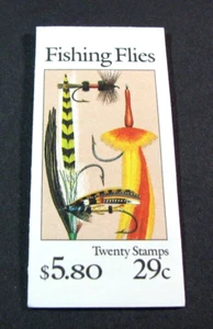 US Booklet Stamp Scott# BK 189 Fishing Flies P#2122 1991 L746 - Picture 1 of 1