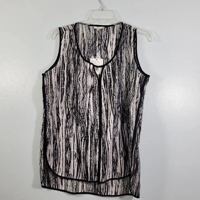 Camiseta sin mangas Milano para mujer blanca y negra cuello redondo talla M 71922-0600 nueva con etiquetas Foto 1 de 4