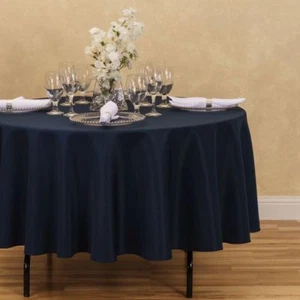 LinenTablecloth 90 in. Round Polyester Tablecloths, 33 Colors! Weddings & Events - Picture 1 of 136