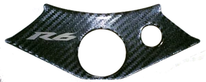 Carbon Effect 3D Resin Domed Top Yoke Trim For Yamaha YZF R6 Model 1999-2002 - Picture 1 of 2