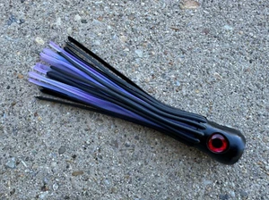 5 x TACKLEWORKS Mini Chugger Scoop Head 6" Fishing Lure Ballyhoo - Black/Purple - Picture 1 of 1