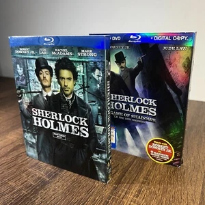 Sherlock Holmes 1 & 2 Bundle - Blu-Ray & DVD - Game of Shadows - 2009 - 2011 VG+ - Picture 1 of 23