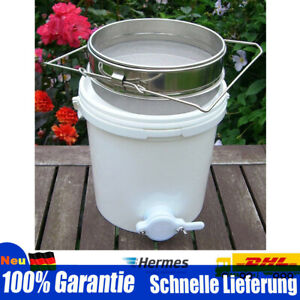 20 Liter Edelstahl Honigbehälter Honigschleuder Hobbock für Bienenzüchter DHL