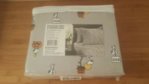 Berkshire Peanuts Snoopy & Woodstock Halloween Sheet Set Gray 4 pc Full - Picture 1 of 4