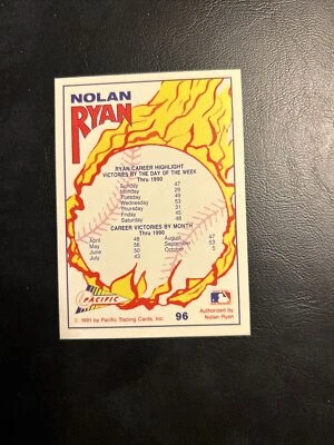 Cw 1991 Pacific Nolan Ryan #96, Texas Rangers - Image 1 of 2