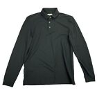 Grand Slam Mens Long Sleeve Performance Golf Polo Shirt Black S