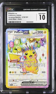 CGC 10 Pikachu ex 219/191 Ultra Rare Surging Spark SSP Pokemon Karte - Bild 1 von 2