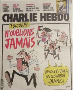 CHARLIE HEBDO N° 1681 de Oct 2024 GUERRE ISRAEL 7 OCTOBRE N'OUBLIONS JAMAIS - Picture 1 of 1
