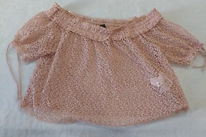 Zara Women SX Crop Tank Top Lace Off Sholders Boho - Picture 1 of 6