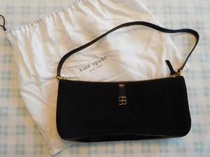 Kate Spade New York Black Wool Handbag Purse Bag - Picture 1 of 7