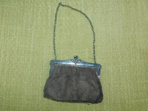 Kettentasche Abendtasche wohl um 1880! gepunzt seitlich Alpaka, E - Picture 1 of 7