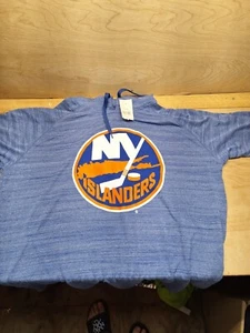 Sudadera con capucha ligera manga corta vintage NY ISLANDERS NHL STITCHES talla grande nueva con etiquetas - Imagen 1 de 9