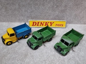 DINKY TOYS X 3 No 25m / 410 BEDFORD TIPPER ALL IN Original Condition - Picture 1 of 16