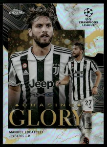 2021 TOPPS CHROME UEFA CHAMPIONS LEAGUE CHASING GLORY MANUEL LOCATELLI JUVENTUS - Picture 1 of 2
