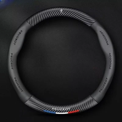 Cubierta Volante 15"38cm Cuero+Fibra Carbono Para Peugeot Todos los Modelos Foto 1 de 4