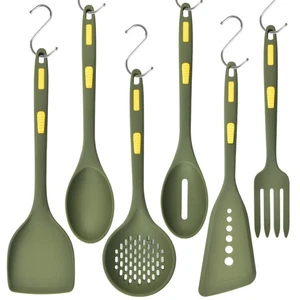 Heavy Duty Kitchen Silicone Cooking Utensils Set Heat Resistant Kitchenware N... - Picture 1 of 9