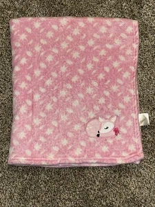 le bebe FAVORITE Pink Deer/Fawn Leaves Baby Blanket/Lovey - Picture 1 of 6