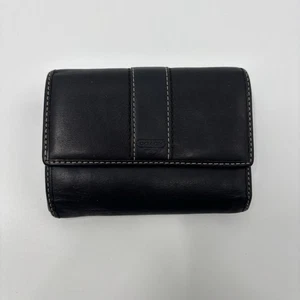 Vintage Black Coach Smooth Leather Wallet. Read Description - Picture 1 of 12