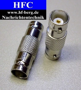 1 Stück BNC-Verbinder, gerade, 2 x Buchse (M3678) - Picture 1 of 3