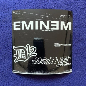 Hoja de pegatinas promocionales D12 Devil's Night primera prensa bono Eminem raro - Imagen 1 de 1