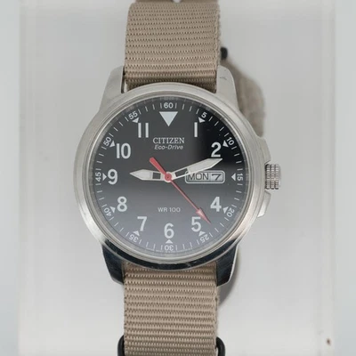 Citizen E101-S006597 Eco-Drive 40mm Day-Date – Cleaned, New Capacitor, Running - image 1 of 4