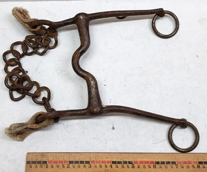 Vintage Calvary Horse Bit Stamped - US #1 W. L. WITH CHAIN - 1015253 - Picture 1 of 18
