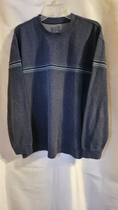 Sudadera tejida gofre azul talla grande talla EXG para hombre - Imagen 1 de 4