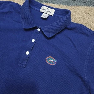 Antigua Women’s L Florida Gators Polo Shirt Blue Cotton Embroidered Logo - Picture 1 of 7