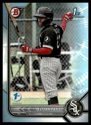 2022 Bowman 1st Edition SKY BLUE FOIL Elijah Tatis Chicago White Sox #BPPF-23 - Image 1 of 2