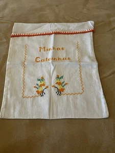 VINTAGE DESSOUS UNTERWÄSCHE REISETASCHE KREUZSTICH BESTICKT MILHAS CALCINHAS - Bild 1 von 14