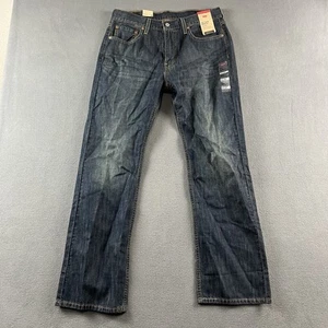 Levis 527 Jeans Mens 34X32 Blue Denim Bootcut Darn Wash Casual Cowboy Western - Picture 1 of 14