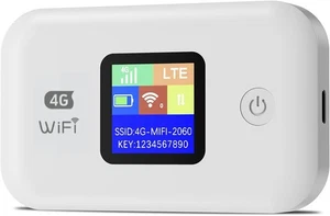 JICICUXI Mobiler WLAN Router,4G Tragbarer WiFi Mobiler Hotspotunterstützt SIM Ka - Bild 1 von 5