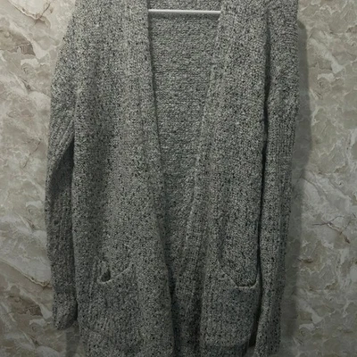 Mossimo Women's Gray Open Front Knit Cardigan Sweater Cozy Medium Foto 1 de 4