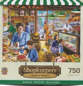 Steve Crisp MasterPieces Shopkeepers Jigsaw Puzzle Cakes & Treats NIB - Picture 1 of 1