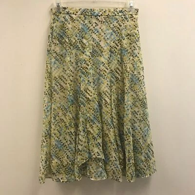 Falda Jones New York Collection 100 % seda y volantes forrados talla 4 usada en excelente estado lunares vintage Foto 1 de 4