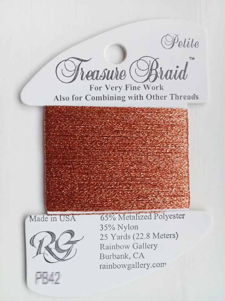 Petite Treasure Braid - PB42 - Rainbow Gallery Autumn Orange - 22.8 Meters - Image 1 of 1