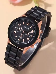 Reloj Unisex Negro Ha La Moda . De SeLicona Y Muy Cómodo . - Picture 1 of 5