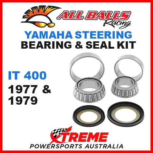 KIT COJINETE VÁSTAGO CABEZAL DIRECCIÓN TODAS LAS BOLAS 22-1004 YAMAHA IT400 IT 400 1977 1979 Foto 1 de 2