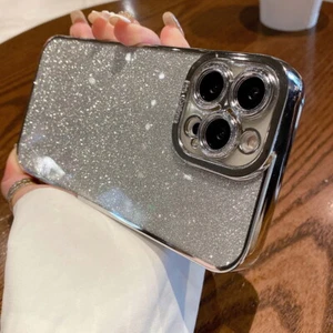 Funda Brillante Brillante para iPhone 16 15 14 11 12 13 Pro Max XR Cubierta Suave Antigolpes - Imagen 1 de 21