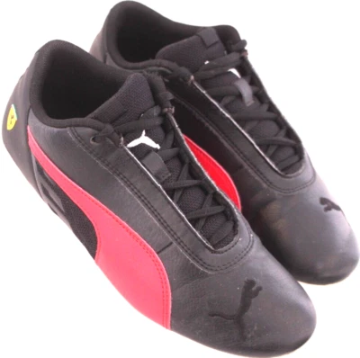 Puma Ferrari Leather Black red Lace Up Driving Sneaker Shoes Youth Boy's 4.5 C - Image 1 of 4