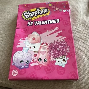32 Shopkins kids child classroom Exchange Valentines Day Cards New Sealed Box - Picture 1 of 4