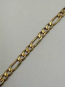 Catena Figaro in oro giallo 14 kt 3 mm lunga 20" 7,2 grammi certificata - Foto 1 di 4