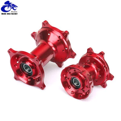 CNC Aluminum Front Rear Wheel Hubs Red For Honda CRF250R CRF450R 14-25 CRF250RX Foto 1 de 4