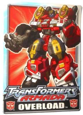 TRANSFORMERS armada OVERLOAD Over load 2002 Sticker complete trading card - Image 1 of 2