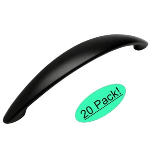 *20 Pack* Cosmas Cabinet Hardware Flat Black Cabinet Pulls - #6003-128FB - Picture 1 of 1