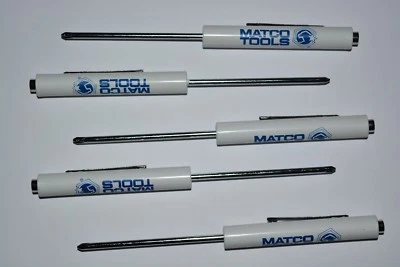 PROMOTIONAL MATCO TOOLS POCKET CLIP SMALL  PHILLIPS SCREWDRIVER MAGNET TOP 5 PC  - Image 1 of 4