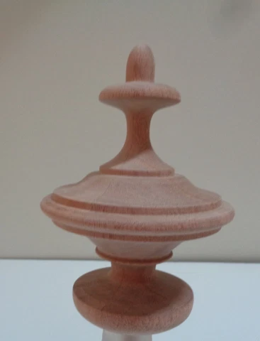 WOOD FINIAL UNFINISHED FOR NEWEL POST FINIAL, FURNITURE OR CAP  Finial #13 Cover